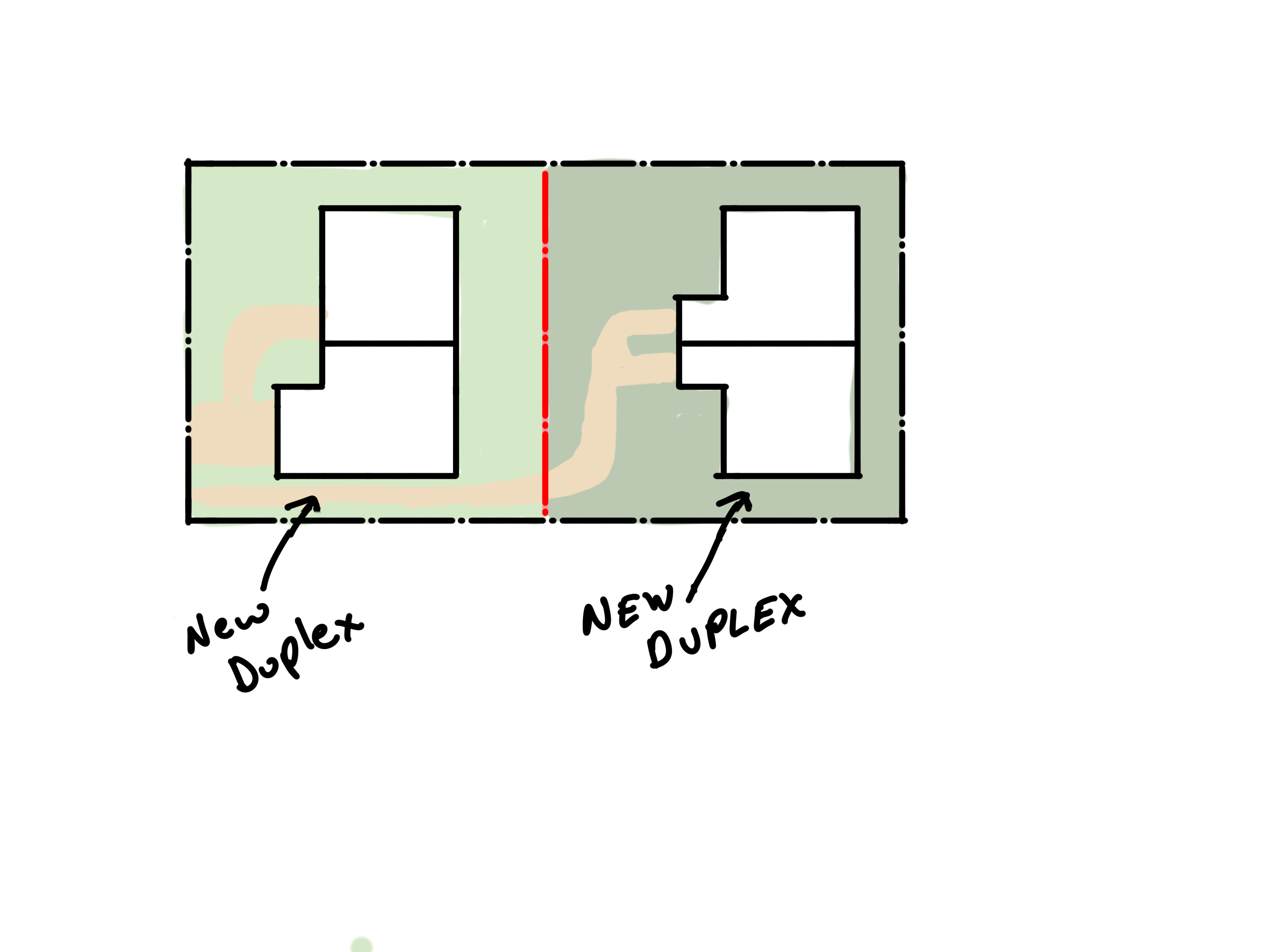 SB 9 — after lot split with two duplexes